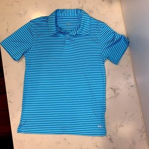 Boys DSG blue/aqua striped polo